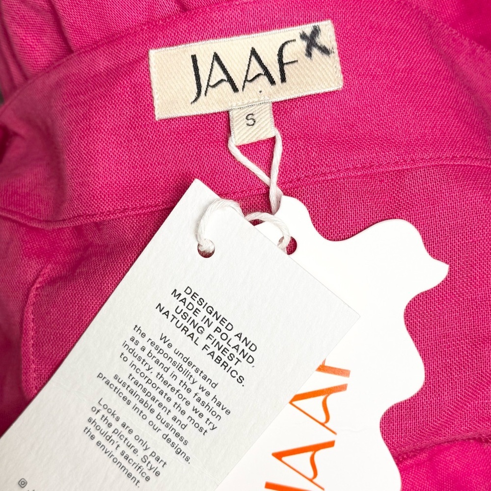 Wolf & Badger Linen & Cotton Sweetheart Neck Short Sleeve Y2k Babydoll Dress S — image 7 of 8